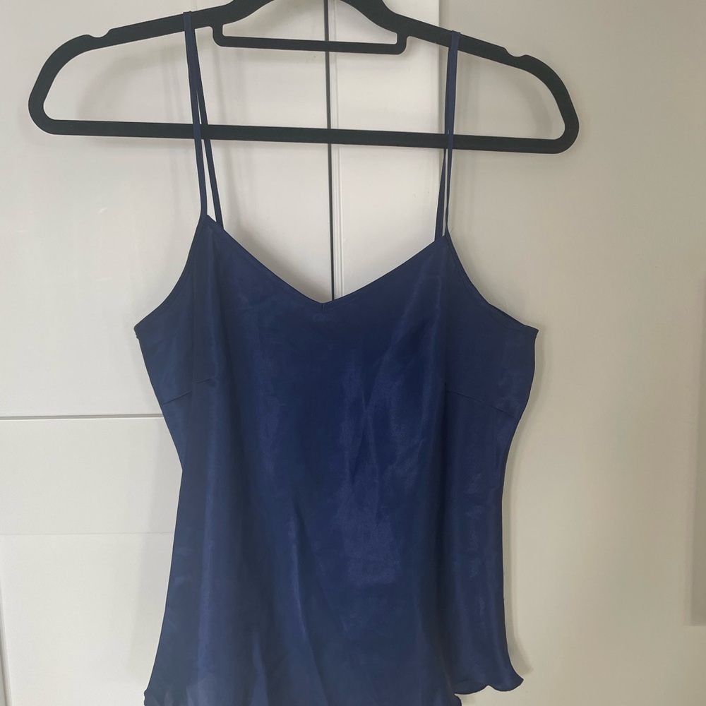 Blue Satin Cami